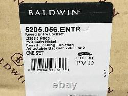 Baldwin Hardware 5205.056. ENTR Keyed Entry Knob, PVD Satin Nickel