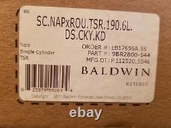 Baldwin Napa Standard Keyed Entry Handleset, SC. NAPxROU. TSR. 190.5L. DS. CKY. KD
