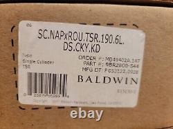 Baldwin Napa Standard Keyed Entry Handleset SC. NAPxROU. TSR. 190.6L. DS. CKY. KD BLK