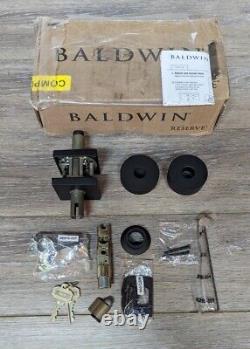 Baldwin Reserve ENCONCSR190 Satin Black Contemporary Keyed Knobset