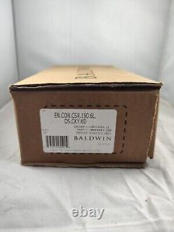 Baldwin Reserve Single Cylinder Keyed Entry Door Knob with Square Rose Black