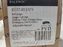 Baldwin entry handle set exterior bethpage escutcheon single cylinder brass
