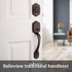 Belleview Front Door Lock Handle and Deadbolt Set, Entry Handleset Exterior w