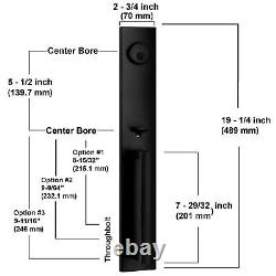 Berlin Modisch Full Escutcheon HandleSet Front Door Entry Handle and Deadbolt