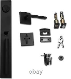 Berlin Modisch Full Escutcheon HandleSet Front Door Entry Handle and Deadbolt