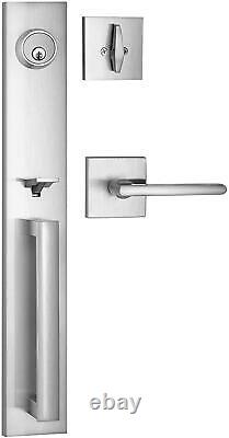 Berlin Modisch Full Escutcheon HandleSet Front Door Entry Handle and Deadbolt Lo