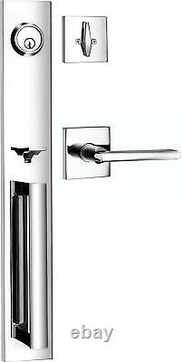 Berlin Modisch Full Escutcheon HandleSet Front Door Entry Handle and Deadbolt Lo