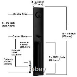 Berlin Modisch Full Escutcheon HandleSet Front Door Entry Handle and Deadbolt Lo