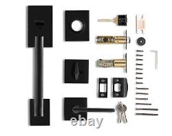 Berlin Modisch HandleSet Front Door Entry Handle and Deadbolt Lock Set Slim S