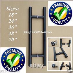 Black Pull / Push Handle for Entry Entrance Glass Door Ladder Interior Exterior