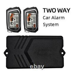 Car Alarm Security System Keyless Entry 2-Way LCD Remote Trunk Engine Start