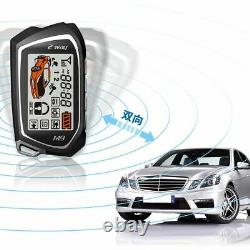 Car Alarm Security System Keyless Entry 2-Way LCD Remote Trunk Engine Start