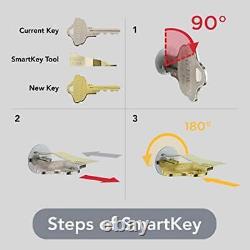Carnaby Entry Knob featuring SmartKey in Satin Nickel, Includes 2 keys