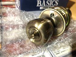 Case of 24 Brushed brass finish Keyed entry door knob/lockset Exterior Weiser