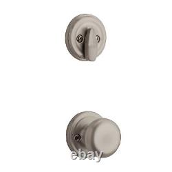 Chelsea Front Door Lock Handle and Deadbolt Set, Entry Handleset Exterior wit