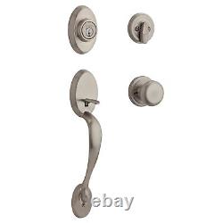 Chelsea Front Door Lock Handle and Deadbolt Set, Entry Handleset Exterior wit