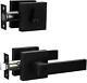 Contemporary Square Entry Lever Door Handle And Single Cylinder Deadbolt Lock