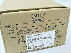 EMTEK 4801US19 Arts and Crafts One Piece Dummy Door Handleset Flat Black