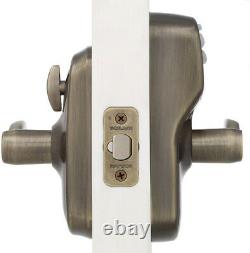 Electronic Door Lever Keypad Keyless Antique Brass Flex Lock Home Code Security