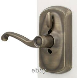 Electronic Door Lever Keypad Keyless Antique Brass Flex Lock Home Code Security