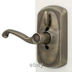 Electronic Door Lock Handle Set Antique Brass Front Entry Keypad Keyless Code