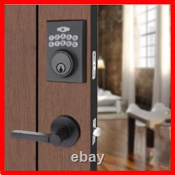 Electronic Keypad Front Door Lock Single Cylinder With Handle Lever Combo Set