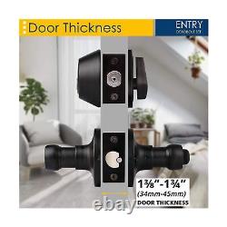 Exterior Door Handle with Deadbolt, Oil Rubbed Bronze Front Door Lock Set wit