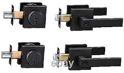 Exterior Door Lock Set with Deadbolt, Front Door Handle Set with Deadbolt