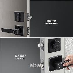 Exterior Door Lock Set with Deadbolt, Front Door Handle Set with Deadbolt, Door