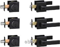 Exterior Door Lock Set with Deadbolt, Front Door Handle Set with Deadbolt, Door