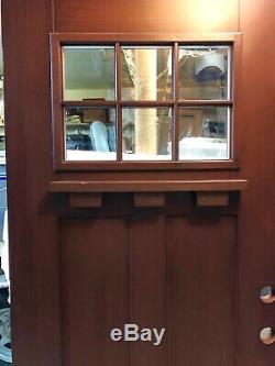 Exterior Front Entry Door, Craftsman Oak (Prefinished) 6 LTE Tempered Glass Pane