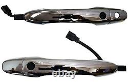 Exterior Outer Outside Door Handle Chrome with Smart Entry Front Left Right Pair