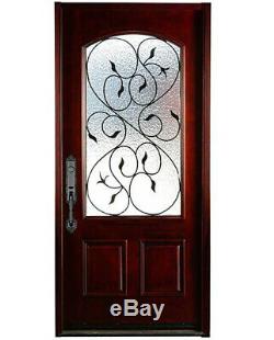 External Front Door With Glass Exterior Spainish Single Entry Pre-hung 36×80