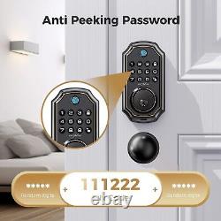 Fingerprint Door Lock 2 Door Knobs Keypad Handle Exterior Door Lock SetAuto Lock