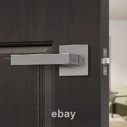 Front Door Entry Handleset with Level, Hornbill Single Cylinder Exterior Door En