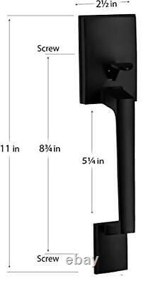 Front Door Handle and Deadbolt Lock Set Matte Black Modern Exterior Entry Doo