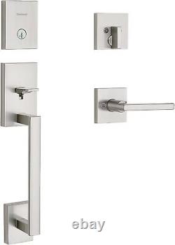 Front Door Lock Handle and Deadbolt Set, Entry Handleset Exterior Interior Lever