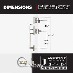 Front Door Lock Handle and Deadbolt Set, Entry Handleset Exterior Interior Lever