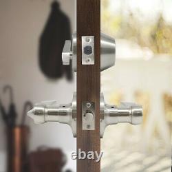 Front Entry Door Handle Lock Set Exterior Locks Single &Double Cylinder Deadbolt