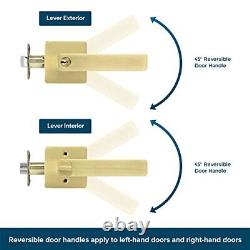 Gold Door Handles, Entry 3 Pack Entry Lock(Keyed Alike)Front /Exterior Door