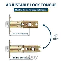 Gold Door Handles, Entry 3 Pack Entry Lock(Keyed Alike)Front /Exterior Door