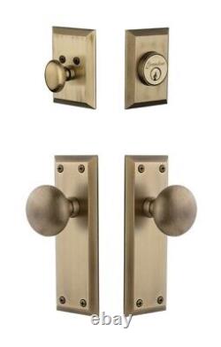 Grandeur Fifth Avenue Plate with Fifth Avenue Knob and Matching Deadbolt