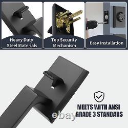 Handle Set Heavy Duty Front Door Entry Handle and Deadbolt Lock Set Exterior Doo