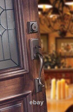 Hawthorne Front Door Lock Handle and Deadbolt Set, Entry Handleset Exterior w