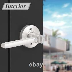 Heavy-Duty Entry Door Levers Satin Nickel Quick and Easy to Install