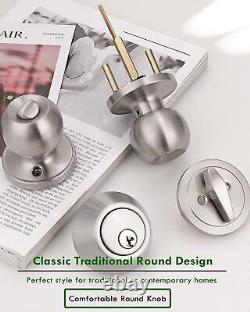 Home improvement direct 4 Pack Keyed Alike Entry Door Knobs and Single Cylinder