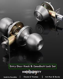 Home improvement direct 4 Pack Keyed Alike Entry Door Knobs and Single Cylinder