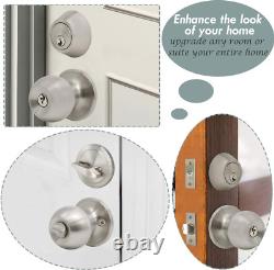 Home improvement direct 4 Pack Keyed Alike Entry Door Knobs and Single Cylinder