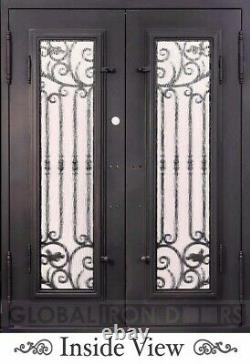 Iron door, wrought iron, ornamental, entry, front, exterior door, 61 1/2 x 81