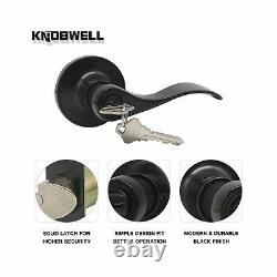 KNOBWELL 5 Pack Front Entry Door Handle Lock Set Exterior Door Lock Set